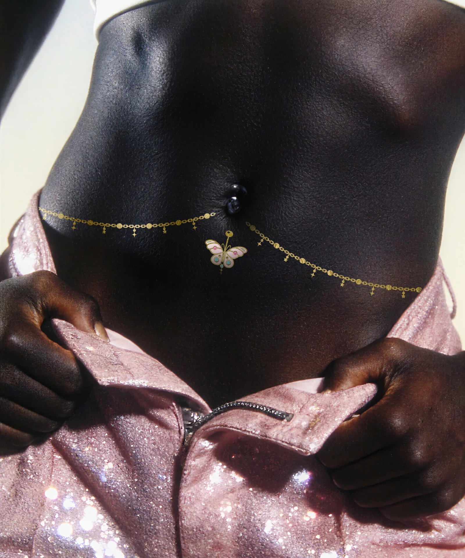 Butterfly Belly Chain + Ring Bodybond - Image 4