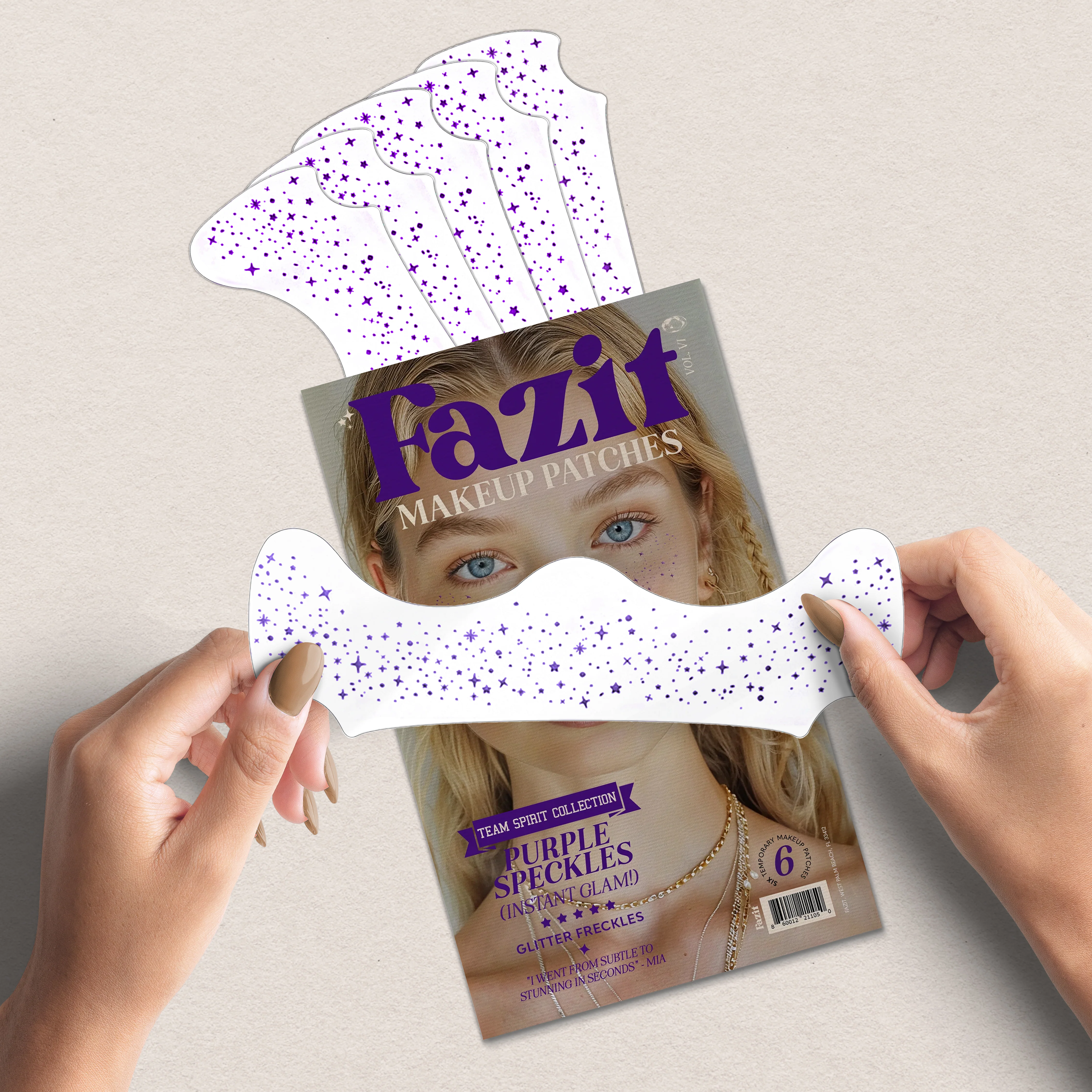 Purple Spirit Speckles Makeup Patches - Team Spirit Collection - Image 3
