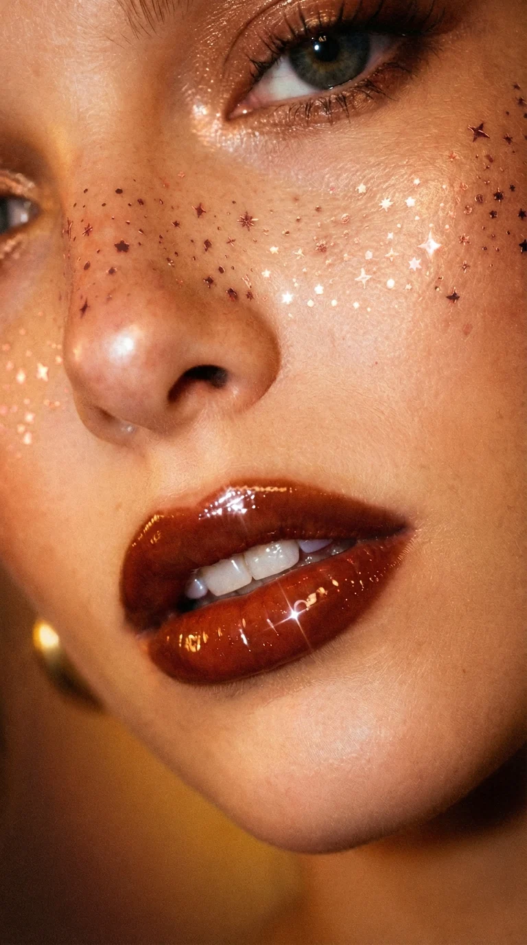 Rose Gold Stardust Speckles Makeup Patches - Image 5