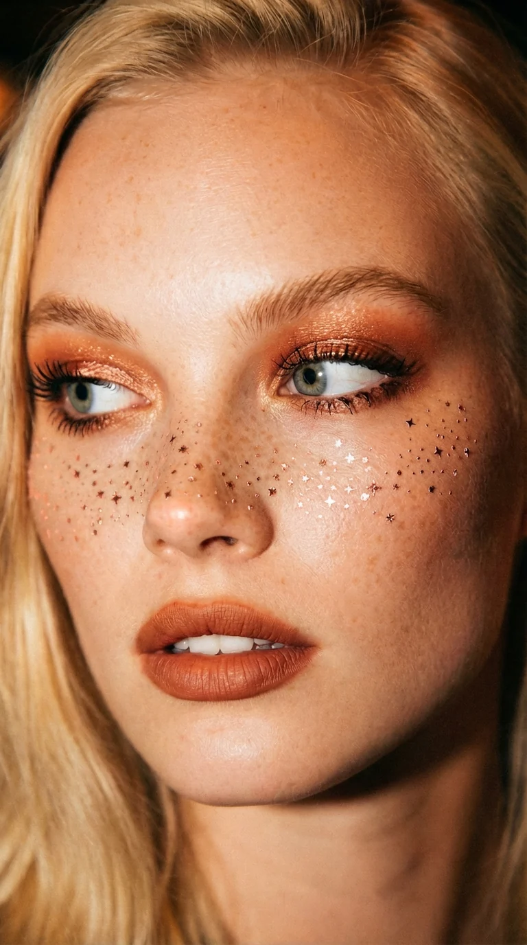 Rose Gold Stardust Speckles Makeup Patches - Image 6