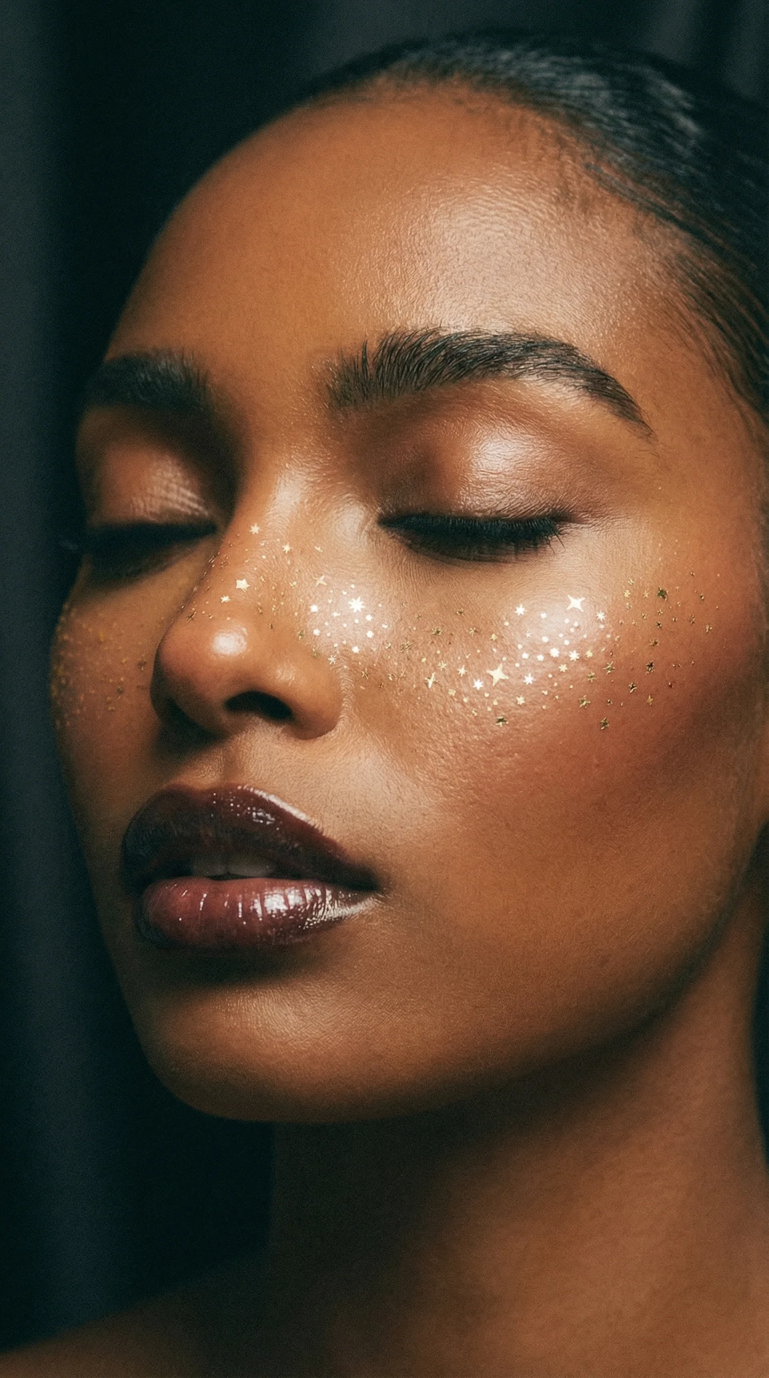 Gold Glitter Freckles Makeup Patches - Image 4