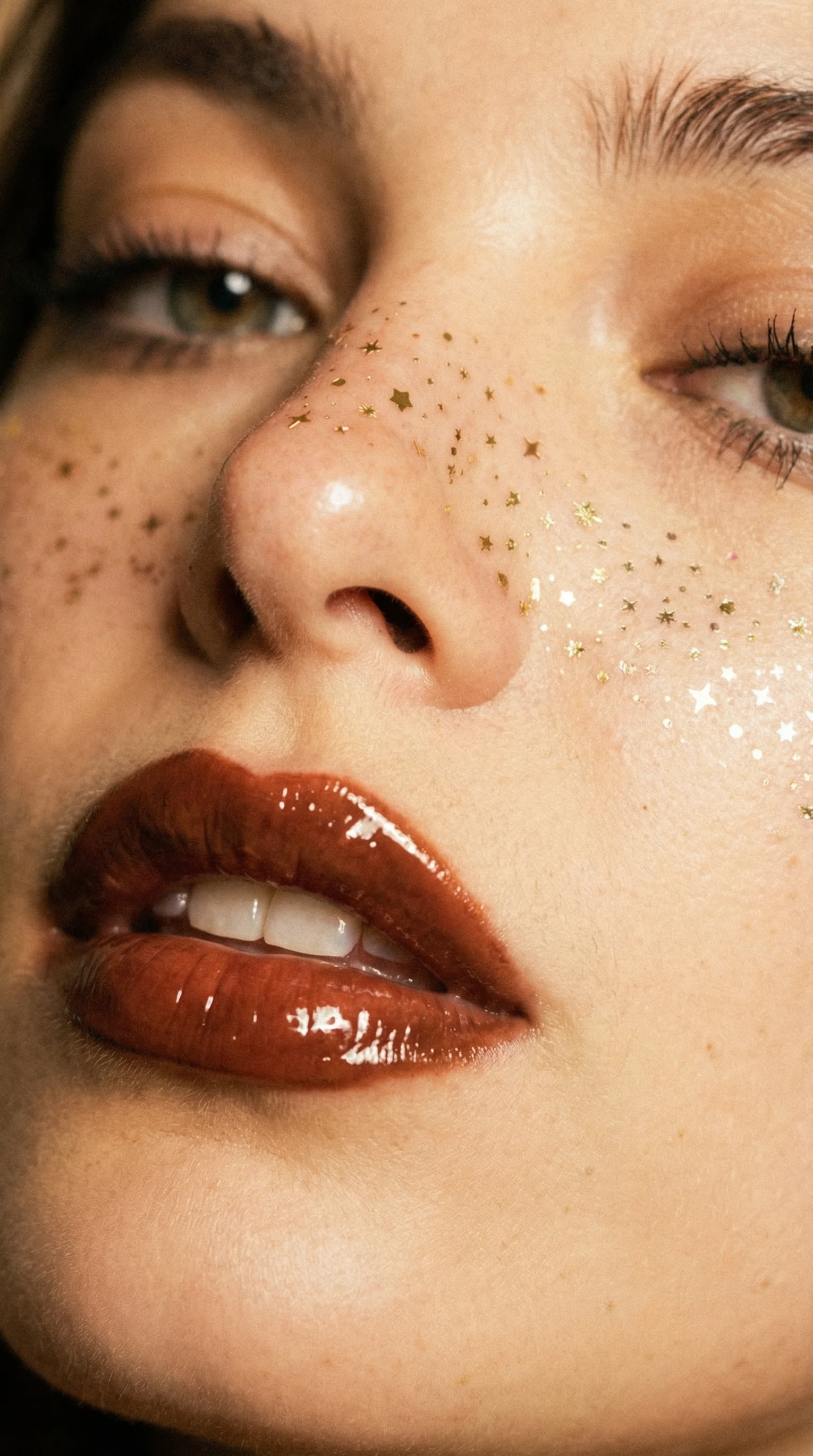 Gold Glitter Freckles Makeup Patches - Image 5